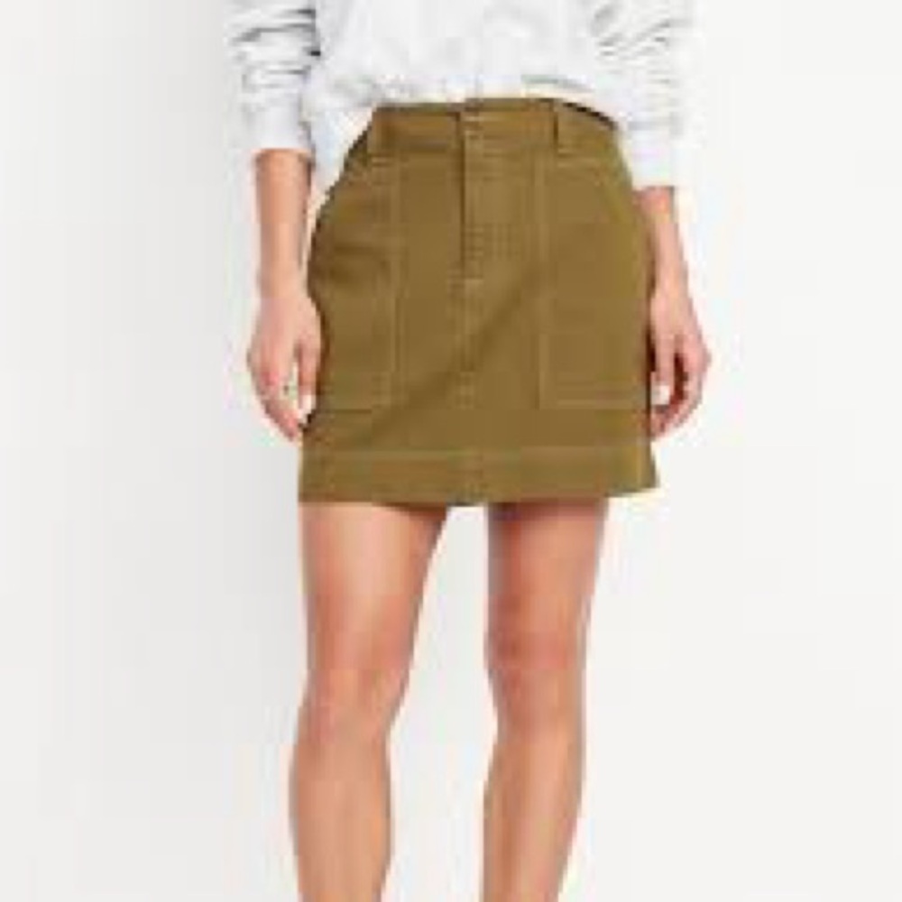 Olive Utility Skirt